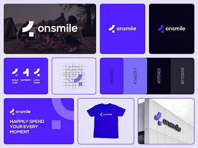 onsmile - Logo Design Concept agency brand identity branding concept design designer portfolio designs happines happy journey joy logo logo designer one smile tour tourism travel trip vacation