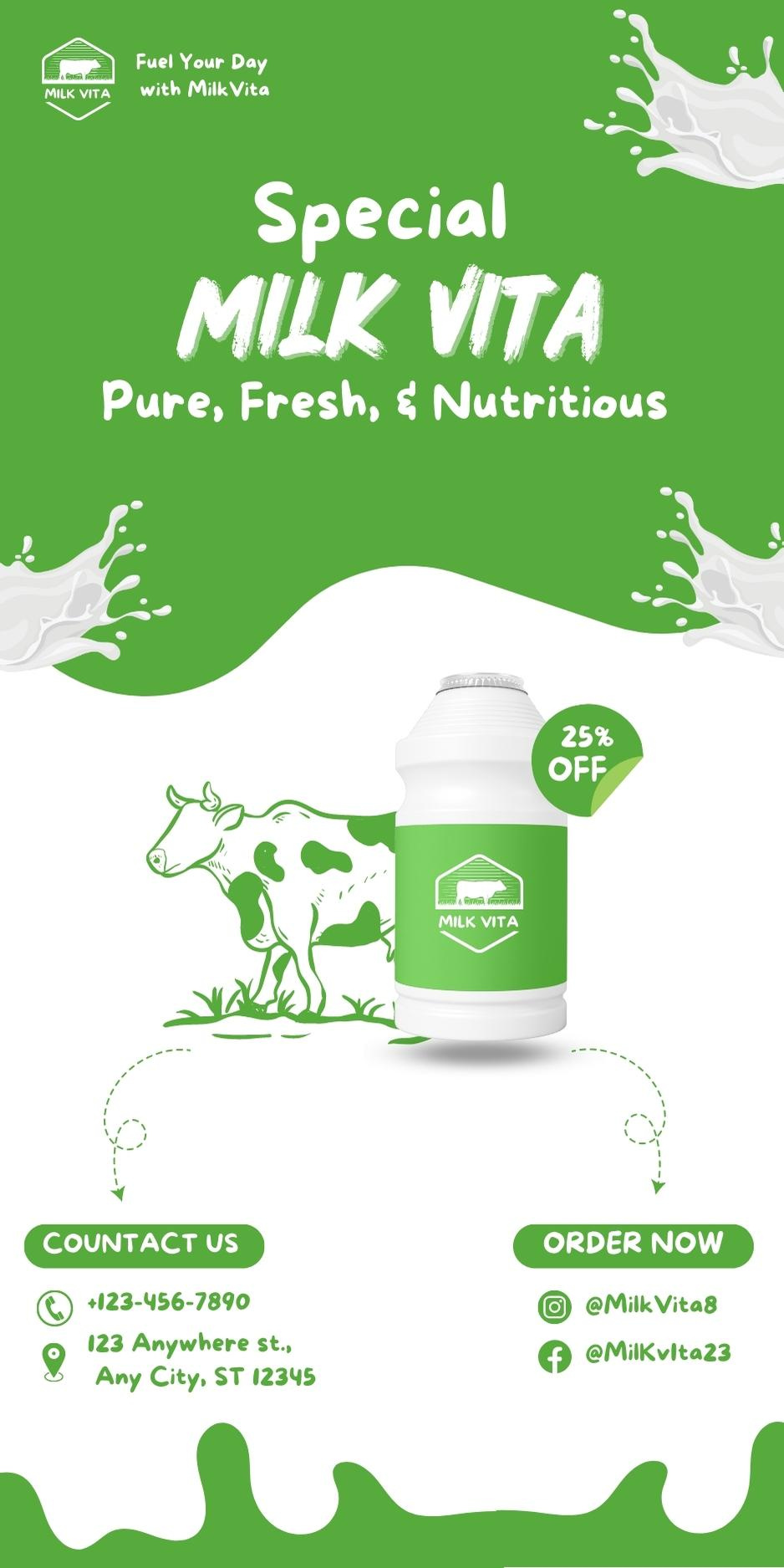 Poster for Milk Vita adobe illust adobe illustrator banner branding concept cover art creative design design flyer graphic design illustration logo milk poster poster poster design typography vector