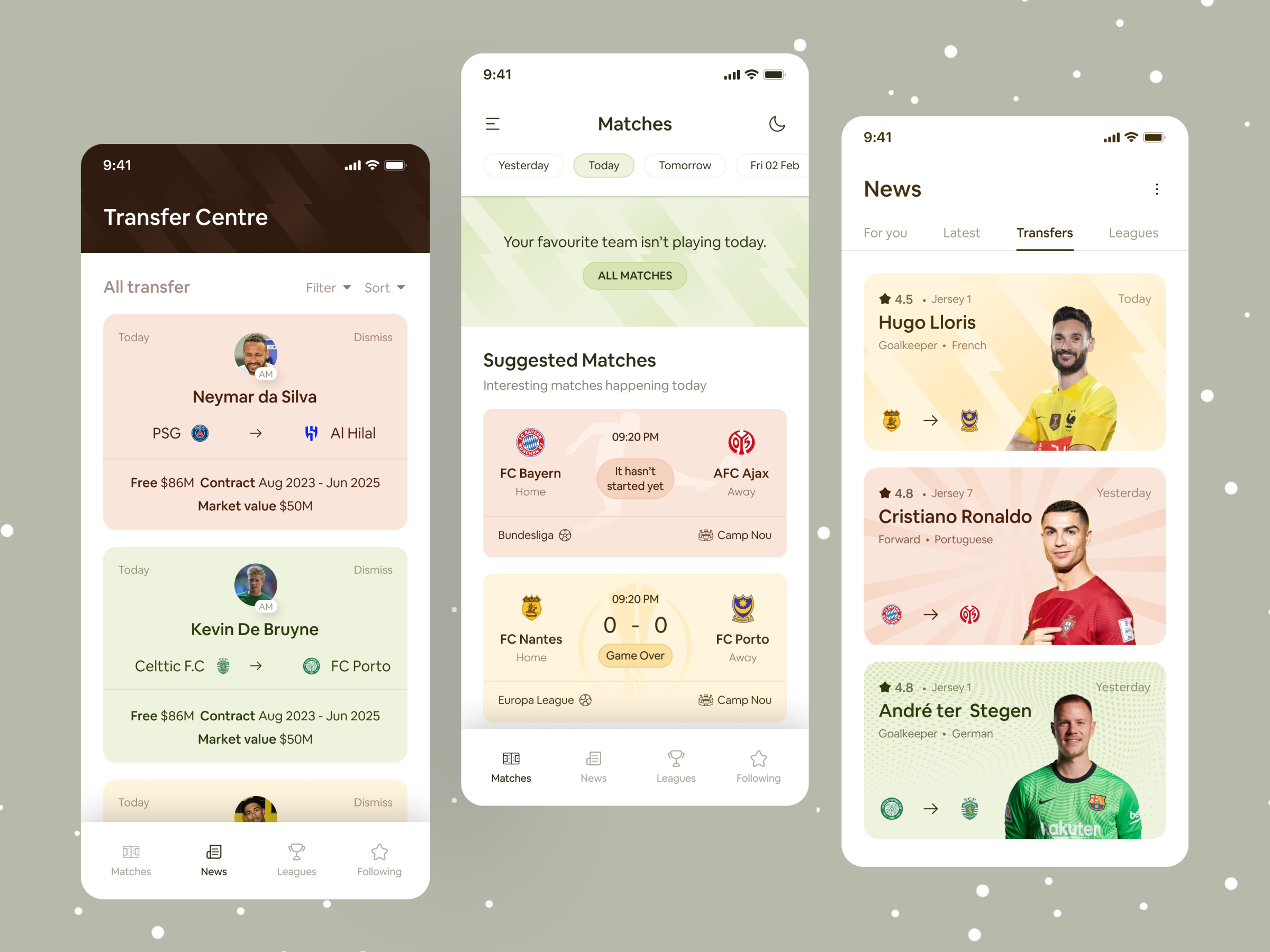 Sports Live Scores App UI by Ofspace UX/UI on Dribbble