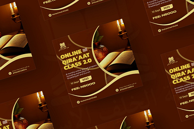 Online Qur'aan Qira'aat Class Social Media Design branding design graphic design online class qiraaat flyer quran flyer social social media design typography