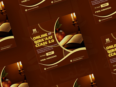 Online Qur'aan Qira'aat Class Social Media Design branding design graphic design online class qiraaat flyer quran flyer social social media design typography