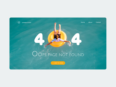 Page 404 of the travel agency 404 app design eror homepage landing ui ux website