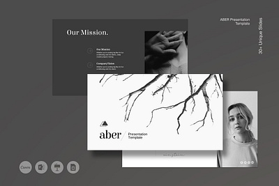 Aber Minimal PowerPoint Template #1 app branding design graphic design illustration logo typography ui ux vector