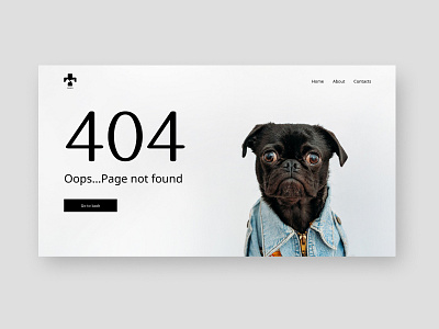 Page 404 for a veterinary clinic 404 design eror homepage landing landingpage ui ux