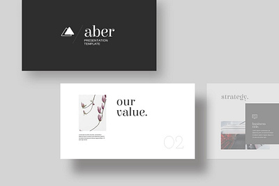 Aber Minimal PowerPoint Template #3 app branding design graphic design illustration logo typography ui ux vector