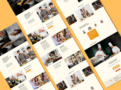 Landing page for a culinary studio culinary design homepage landing ui ux