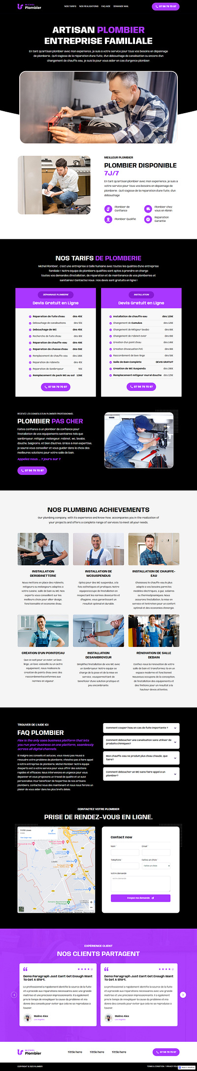 Plumber Webflow Website javascript plumbing webflow website design