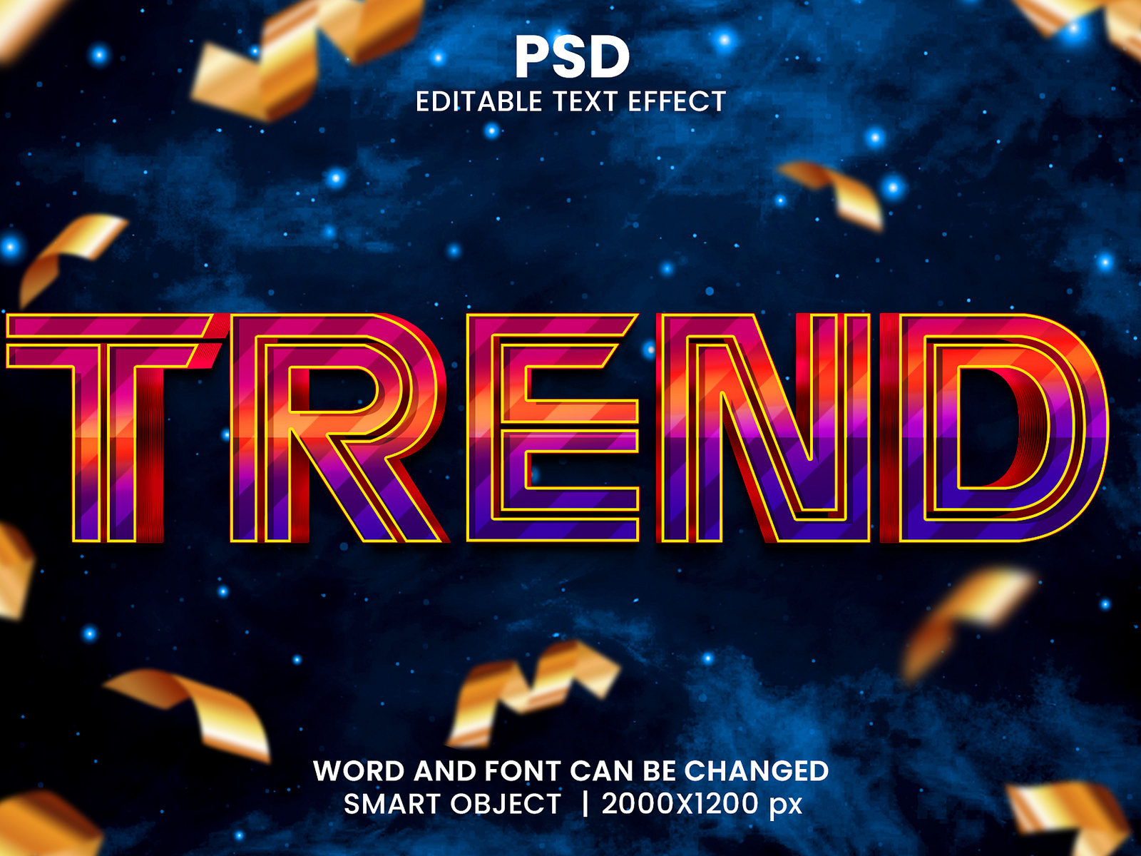 Trendy 3d editable text effect design by Bdrobin on Dribbble