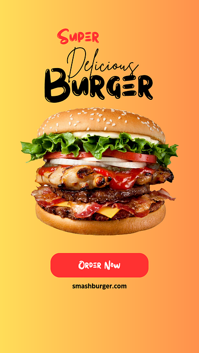 Promotional Mobile Video for Smash Burger animation branding editing mobile video motion graphics video