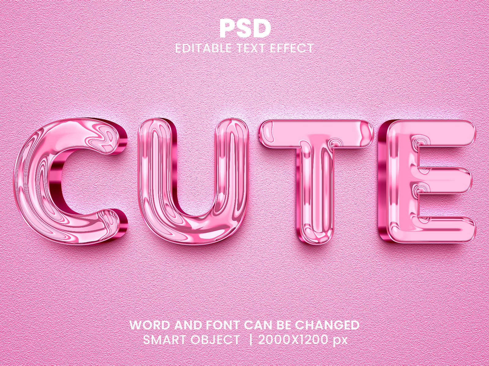 Cute Chrome Luxury 3d Editable Text Effect Design By Bdrobin On Dribbble