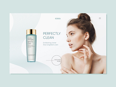 Design concept of the first page cosmetic design esteelauder homepage landing ui ux