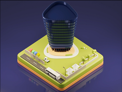 Zoho Estancia 3d animation blender3d estancia inspiration isometric motion graphics saas workplace zoho