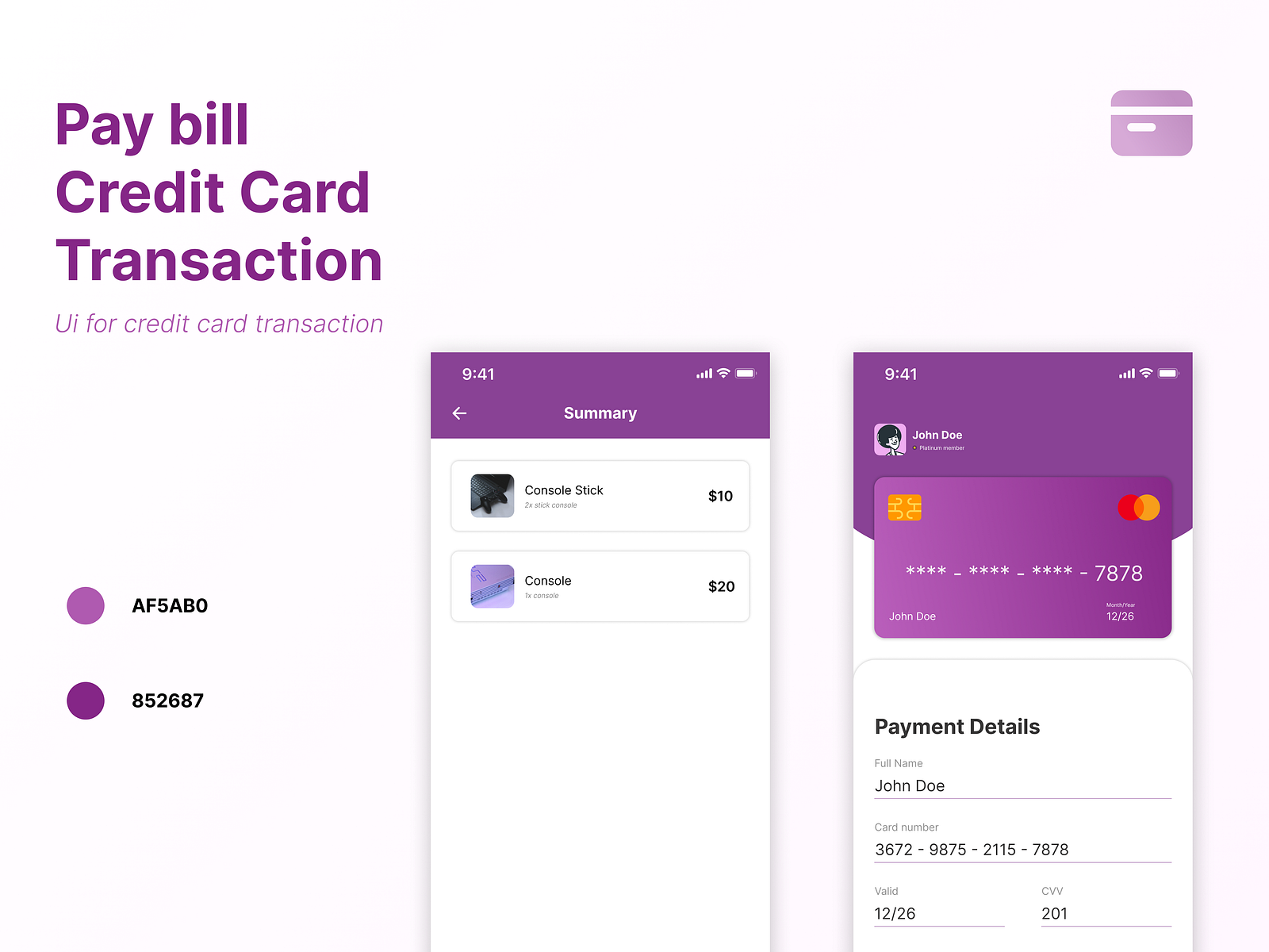 Daily UI Credit Card Transaction by althof fauzan on Dribbble