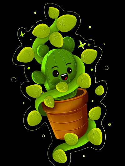 cute plant character design color cute plant digital digital art flat vector graphic design illustration plant procreate