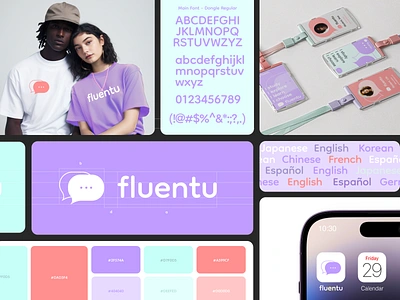 Fluentu - Edtech Startup Branding brand book brand design branding business color palette community edtech edtech startup education graphic design identity language learning learning platform logo logo design online lesson online school social startup student