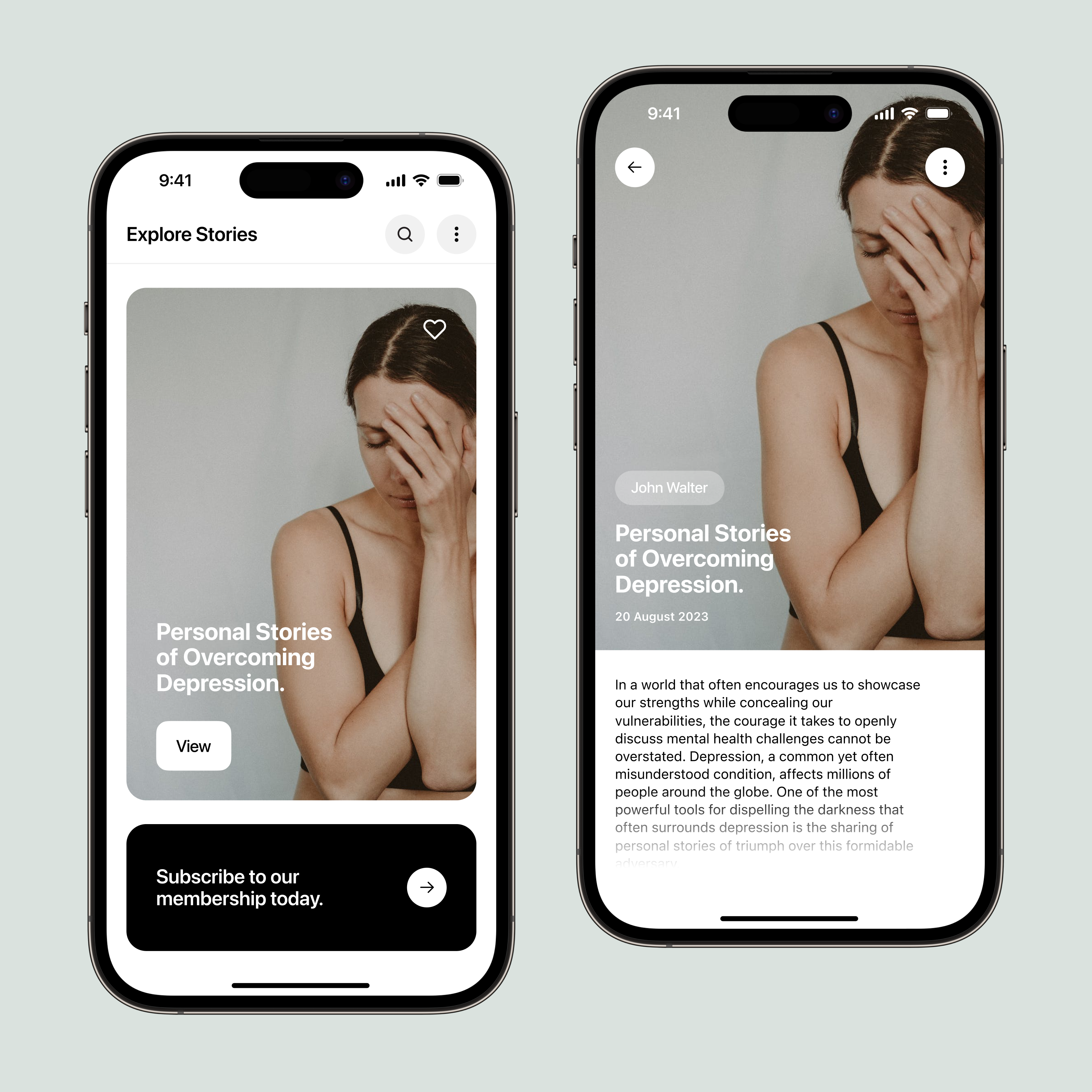 Blog App Design app design blog app branding clean design dribbble dribbble best shot ios mental health minimal mobile product ui uiux ux