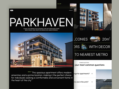 Website - PARKHAVEN apartment architecture earl landscape living luxury modern living parkhaven real eastate realestate ui webdesign website