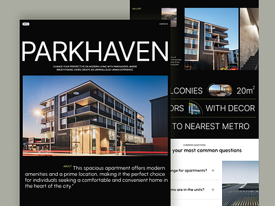 Website - PARKHAVEN apartment architecture earl landscape living luxury modern living parkhaven real eastate realestate ui webdesign website