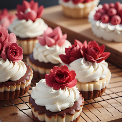 Cupcakes beautiful branding cakes design graphic design illustration marketing red