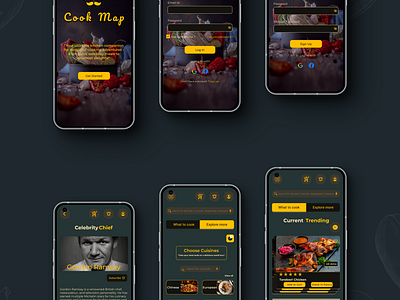 Cook Map- A coking recipe app app cook map cooking cooking app figma mobile ui uiux designer user experiance user interface ux