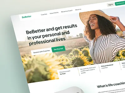 Coaching service coach design ui website