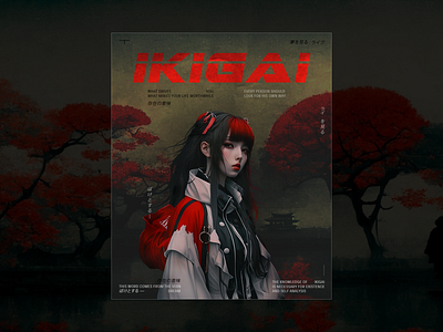 POSTER | JAPAN aesthetics concept design figma girl graphic design inspiration japan midjourney neural network photoshop popular poster web design