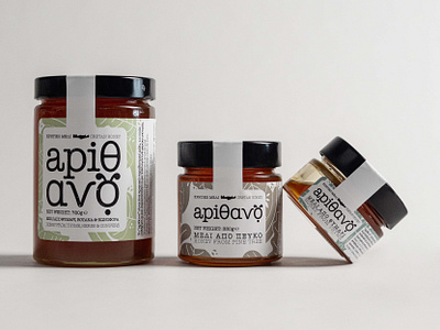 Apithano Honey Products branding design graphic design greece honey identity label label design logo logo design logodesign logos logotype minimal photography product product design typography