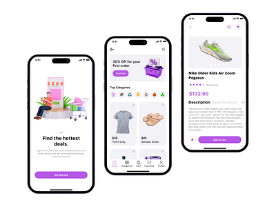 E-Commerce Mobile App app ecommerce marketplace mobile product page shop shopping ui ux