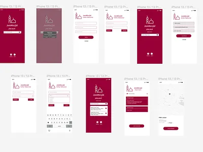 Mobile App MasjidKita app branding design ui ux