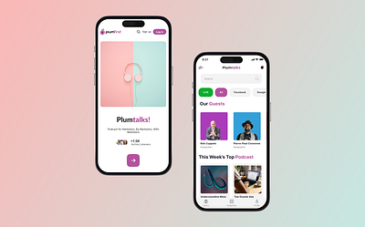 Updated App for Plumtalks V2.0 figma mobiledesign ui
