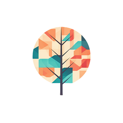 Minimalistic Tree (Four Seasons of the Year) art design desing graphic design illustration logo midjourney minimalism minimalistic simple ui vector