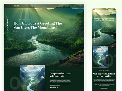 Explore Mountain - The Last Adventure adventure landing page mountain nature ui ux web design website website design