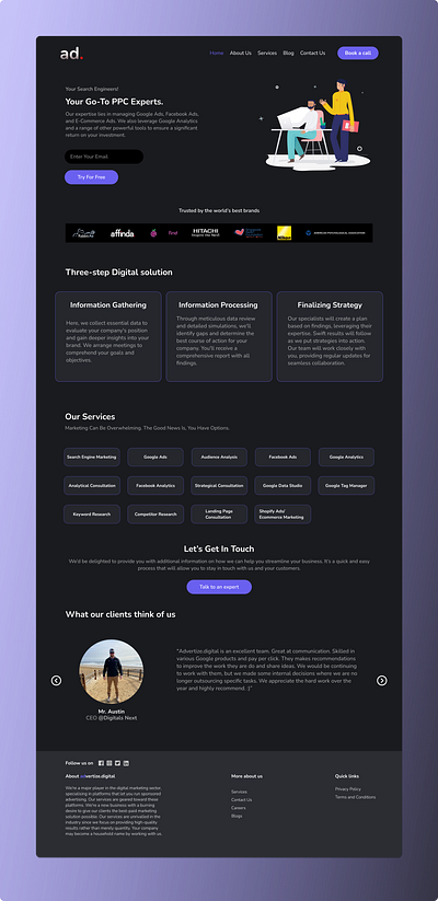 Website for a Digital Marketing Agency amoled digitalmarketing figma marketing ui webdesign