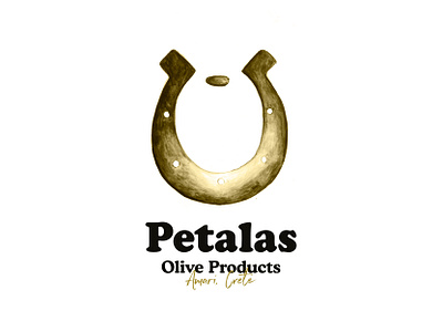 Petalas Olive Products Illustration 1/5 branding design horseshoe illustration logo logo design logodesign logos logotype minimal oil oil colors olive oil olives