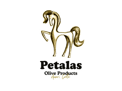 Petalas Olive Products Illustration 3/5 branding design horse horseshoe illustration logo logo design logodesign logos logotype minimal oil oil colors olive olive oil