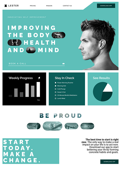 Self Improvement & Health - App app branding design graphic design health improvement landingpage logo self improvement ui ux web website