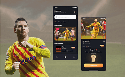 Sabriboulahlib1 | Sports Streaming App I designed an app that al app figma ui vector