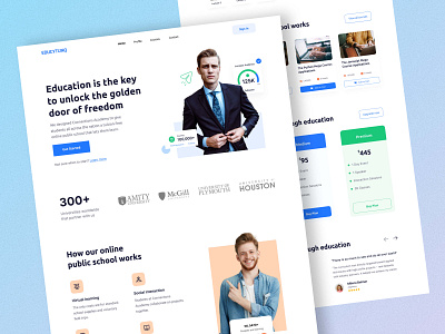 Education Website Landing Page e learning education landing page ui ui design ux web design website