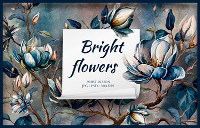 Bright flowers art background background picture branding design drawing flowers graphic design illustration photo wallpaper style texture wall wallpaper