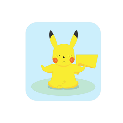 🌅 Morning Bliss with Pikachu: Step 3 - Meditation & Yoga 🧘‍♂️ art artfulsymphony artistryunleashed design dribbbleart graphic design illustration mindfulmornings morningmeditation morningmotivation pikachumorninghabits pikachumorningseries pikahabitchallenge positivehabits vector yogaart