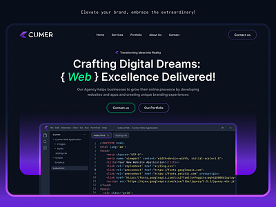 Web Developing Agency Web Design agency agency website code editor coding editor development html web design website design