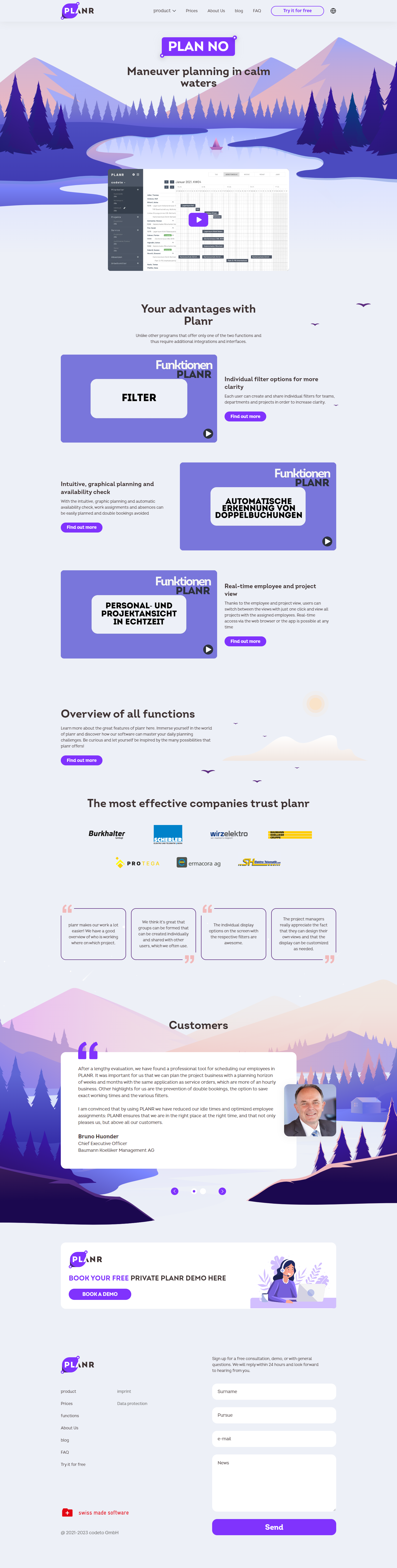 PLANR website design and development graphic design web website website design wordpress website