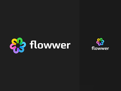 Flowwer brand branding design flow flower font identity illustration it letter logo logotype
