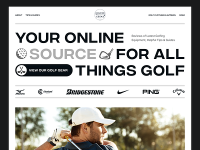 Golfer Geeks design ecommerce figma golf golf website golfer golfing golfing website ui uiux ux web design web ui design website website design