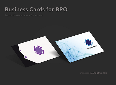 Business Card Designs for BPO business card design graphic design jab shwadhin