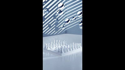 3D abstract chessboard design. 3d animation graphic design motion graphics