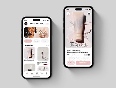 Fenty Beauty concept app app branding design graphic design illustration logo minimal ui ux