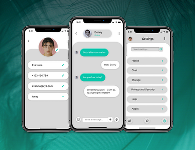 Messaging App android app chat app dailyui iphone messaging app product design screens ui uiux ux