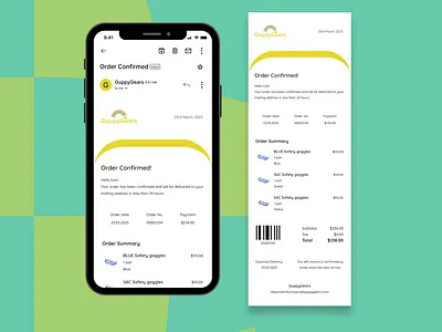 Purchase Receipt android dailyui design invoice mail payment receipt product design receipt ui uiux ux