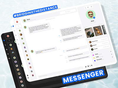 Messenger App app branding desktop app graphic design inbox landing page messenger messenger app profile ui ux visual design